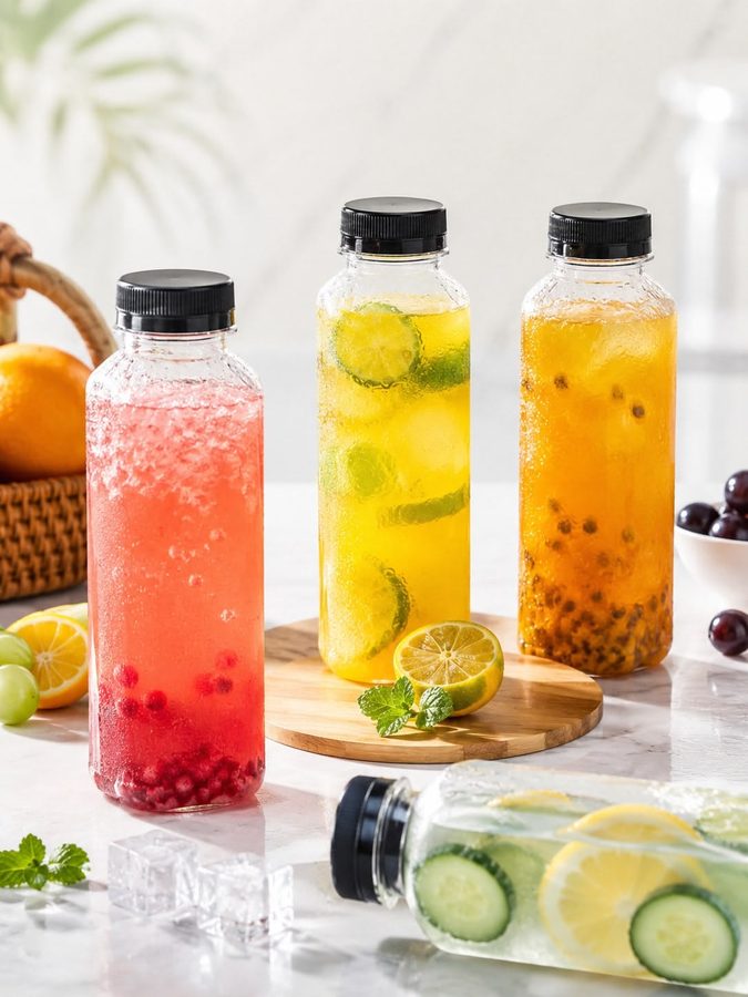 Round Juice PET Bottles — juice PET bottle from Chennai Packs